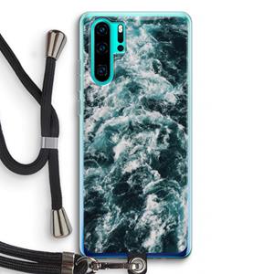 CaseCompany Zee golf: Huawei P30 Pro Transparant Hoesje met koord