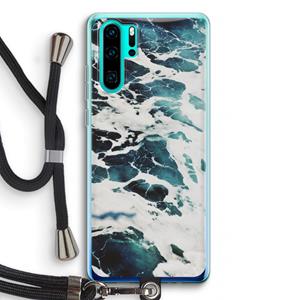 CaseCompany Golven: Huawei P30 Pro Transparant Hoesje met koord