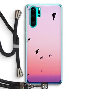 CaseCompany Fly away: Huawei P30 Pro Transparant Hoesje met koord
