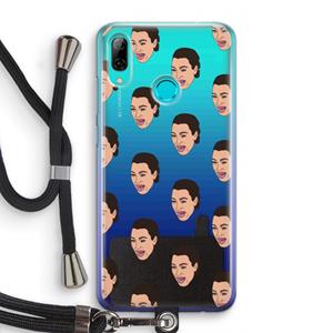 CaseCompany Ugly Cry Call: Huawei P Smart (2019) Transparant Hoesje met koord