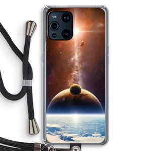 CaseCompany Omicron 2019: Oppo Find X3 Transparant Hoesje met koord