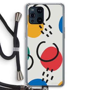CaseCompany Illustratieve pop 3: Oppo Find X3 Transparant Hoesje met koord