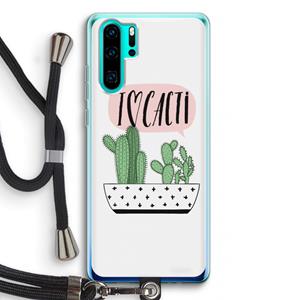 CaseCompany I love cacti: Huawei P30 Pro Transparant Hoesje met koord
