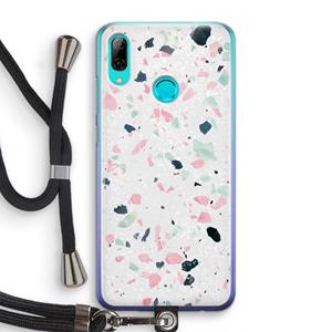 CaseCompany Terrazzo N°3: Huawei P Smart (2019) Transparant Hoesje met koord