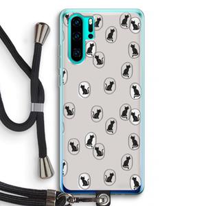 CaseCompany Miauw: Huawei P30 Pro Transparant Hoesje met koord