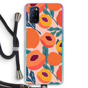 CaseCompany Perzik: Oppo A92 Transparant Hoesje met koord