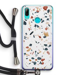 CaseCompany Terrazzo N°4: Huawei P Smart (2019) Transparant Hoesje met koord