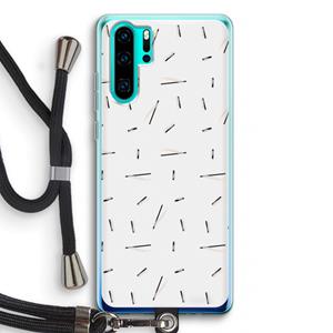 CaseCompany Hipster stripes: Huawei P30 Pro Transparant Hoesje met koord