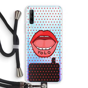 CaseCompany Yolo Denise: Huawei P Smart Pro Transparant Hoesje met koord