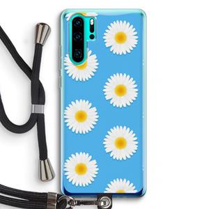 CaseCompany Margrietjes: Huawei P30 Pro Transparant Hoesje met koord