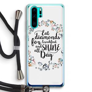CaseCompany Diamonds: Huawei P30 Pro Transparant Hoesje met koord