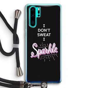 CaseCompany Sparkle quote: Huawei P30 Pro Transparant Hoesje met koord