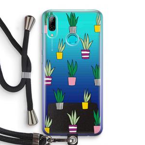 CaseCompany Sanseveria: Huawei P Smart (2019) Transparant Hoesje met koord