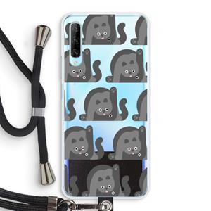 CaseCompany Cats: Huawei P Smart Pro Transparant Hoesje met koord