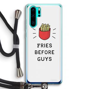 CaseCompany Fries before guys: Huawei P30 Pro Transparant Hoesje met koord