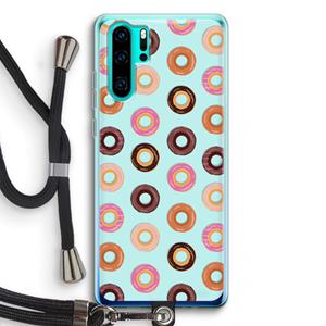 CaseCompany Donuts: Huawei P30 Pro Transparant Hoesje met koord
