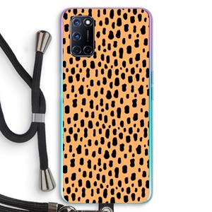 CaseCompany Panter: Oppo A92 Transparant Hoesje met koord