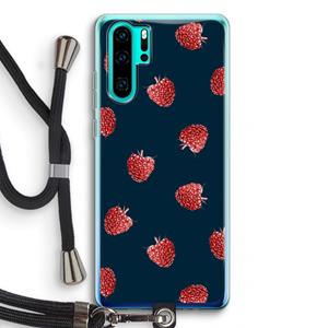 CaseCompany Framboosjes: Huawei P30 Pro Transparant Hoesje met koord