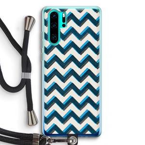 CaseCompany Onderbroken lijn: Huawei P30 Pro Transparant Hoesje met koord