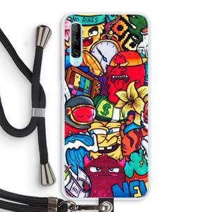 CaseCompany No Rules: Huawei P Smart Pro Transparant Hoesje met koord