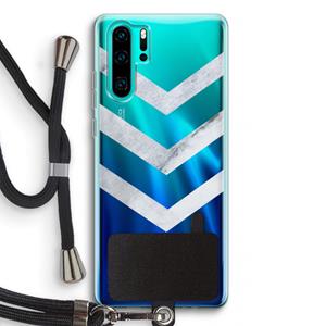 CaseCompany Marmeren pijlen: Huawei P30 Pro Transparant Hoesje met koord