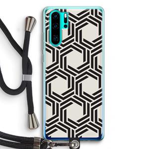 CaseCompany Geometrisch patroon: Huawei P30 Pro Transparant Hoesje met koord