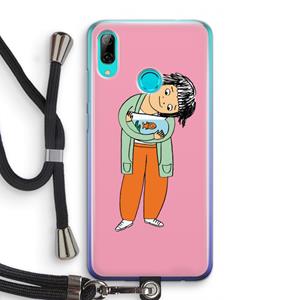 CaseCompany Visknuffel: Huawei P Smart (2019) Transparant Hoesje met koord