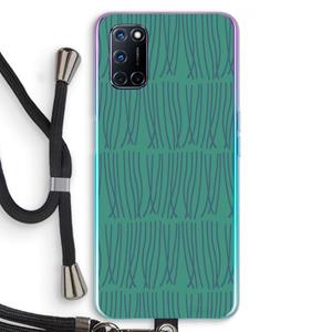 CaseCompany Swirls: Oppo A92 Transparant Hoesje met koord
