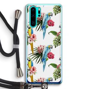 CaseCompany Kleurrijke papegaaien: Huawei P30 Pro Transparant Hoesje met koord