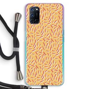 CaseCompany Camouflage: Oppo A92 Transparant Hoesje met koord