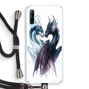 CaseCompany Yin Yang Dragons: Huawei P Smart Pro Transparant Hoesje met koord
