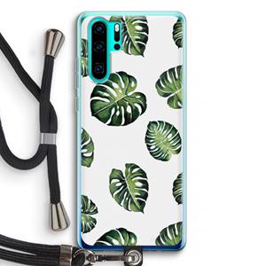 CaseCompany Tropische bladeren: Huawei P30 Pro Transparant Hoesje met koord