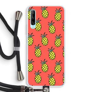 CaseCompany Ananas: Huawei P Smart Pro Transparant Hoesje met koord