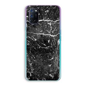 CaseCompany Zwart marmer: Oppo A92 Transparant Hoesje