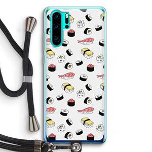 CaseCompany Sushi time: Huawei P30 Pro Transparant Hoesje met koord