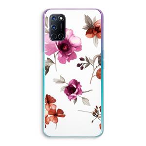 CaseCompany Geschilderde bloemen: Oppo A92 Transparant Hoesje