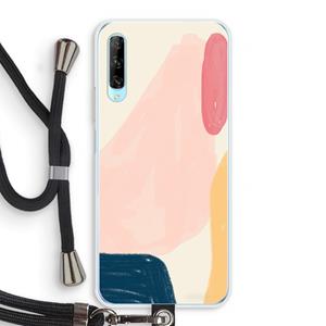 CaseCompany Saturday Flow: Huawei P Smart Pro Transparant Hoesje met koord