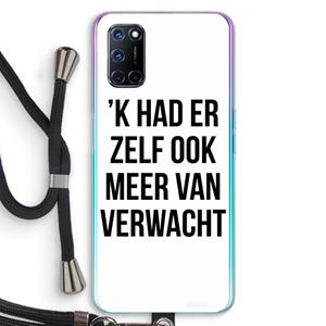CaseCompany Meer verwacht: Oppo A92 Transparant Hoesje met koord