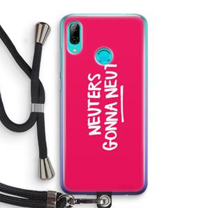 CaseCompany Neuters (roze): Huawei P Smart (2019) Transparant Hoesje met koord