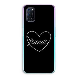 CaseCompany Friends heart black: Oppo A92 Transparant Hoesje