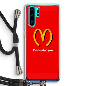 CaseCompany I'm lovin' you: Huawei P30 Pro Transparant Hoesje met koord