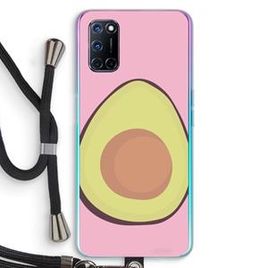 CaseCompany Avocado: Oppo A92 Transparant Hoesje met koord