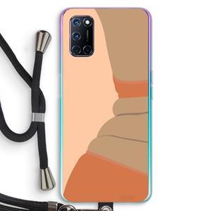 CaseCompany Bikini: Oppo A92 Transparant Hoesje met koord
