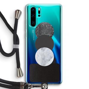 CaseCompany Marmeren cirkels: Huawei P30 Pro Transparant Hoesje met koord