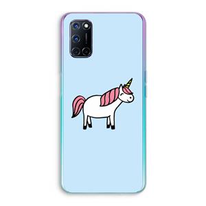CaseCompany Eenhoorn: Oppo A92 Transparant Hoesje