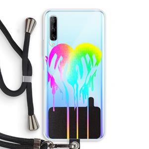 CaseCompany Hold My Heart: Huawei P Smart Pro Transparant Hoesje met koord