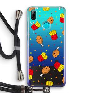 CaseCompany Chicken 'n Fries: Huawei P Smart (2019) Transparant Hoesje met koord
