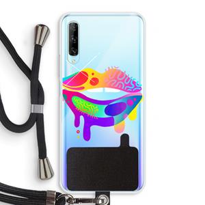CaseCompany Lip Palette: Huawei P Smart Pro Transparant Hoesje met koord