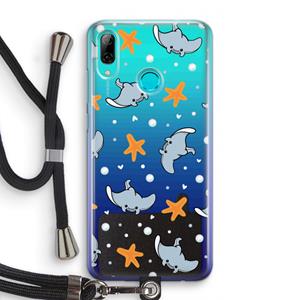 CaseCompany Manta: Huawei P Smart (2019) Transparant Hoesje met koord