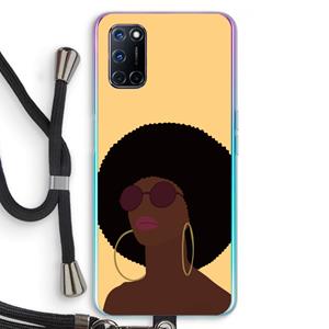 CaseCompany Golden hour: Oppo A92 Transparant Hoesje met koord